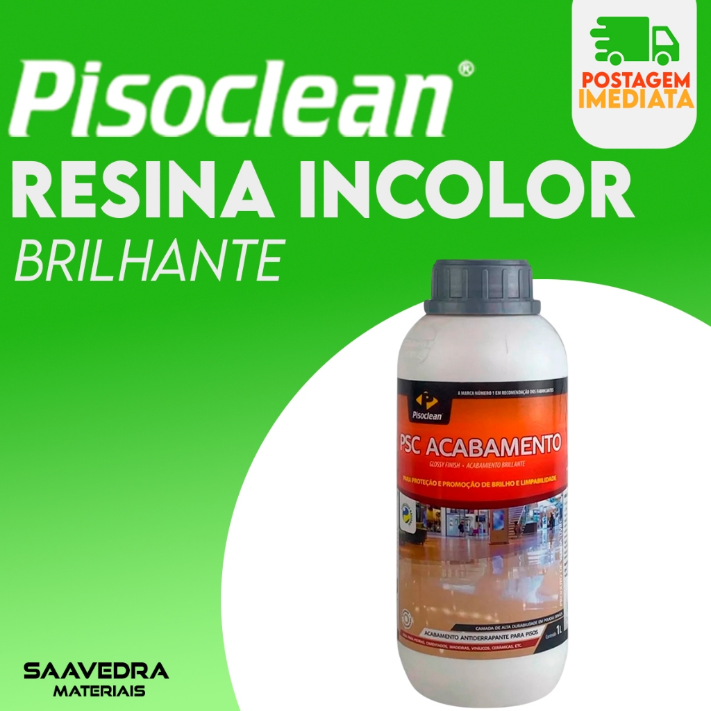 Psc Acabamento 1l Resina Acrilica Brilhante Pisoclean
