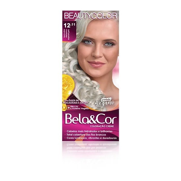 Tinta Bela E Cor Kit 12.11 Louro Ultra Claro Especial Gelo em Oferta na Shopee