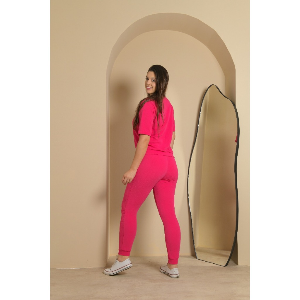 Conjunto Moletinho Feminino Moletom Com Babado Blusa Calça Verão P ao Xg 23