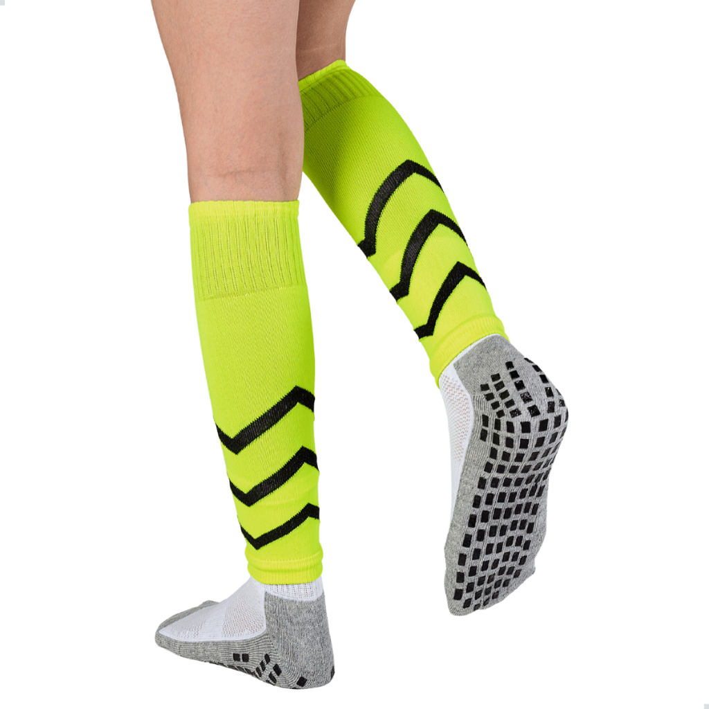 Kit Meião e Canelito Compressão Poliamida Meia Algodão Antiderrapante Futebol Masculino e Infantil