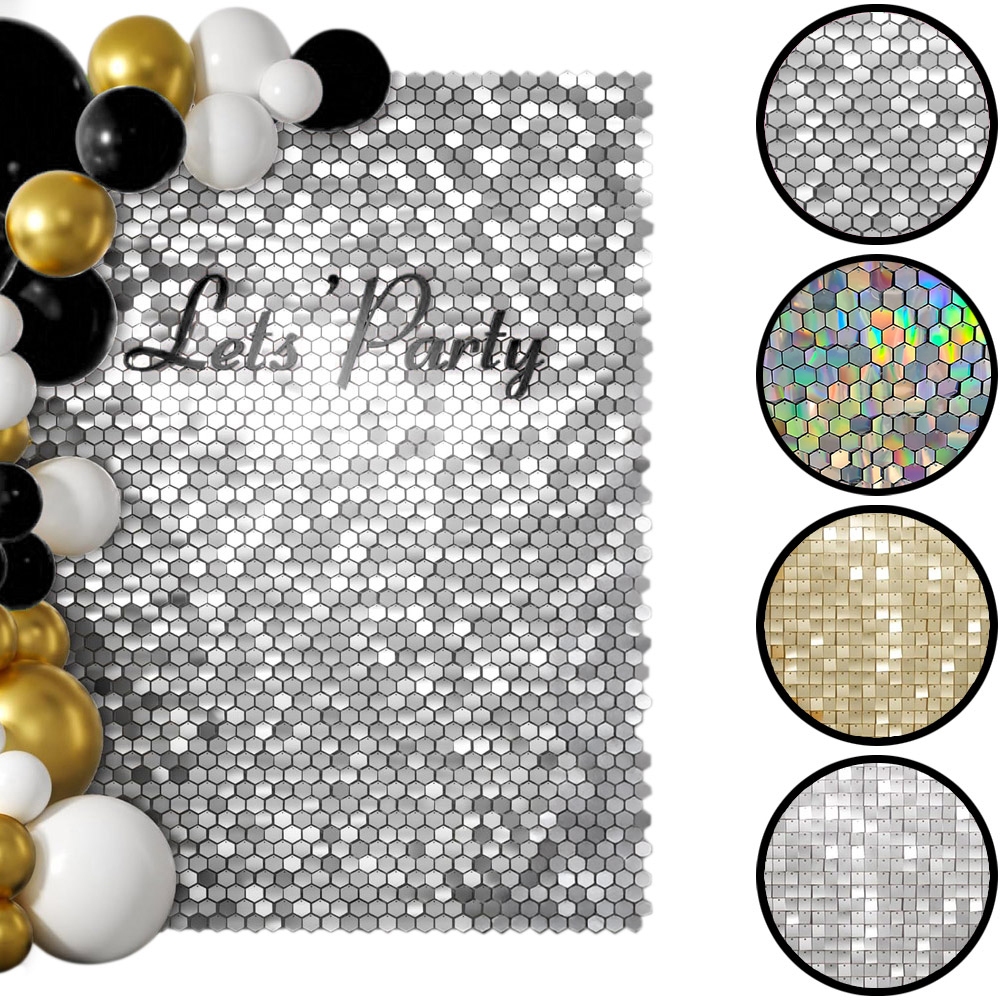 12 Painel Magico Placa Shimmer Wall 30x30cm Hexagonal Brilhante em Oferta na Shopee