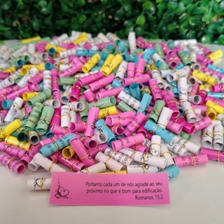 1000 Versículos Enroladinhos Promessas Bíblicas Lembrancinhas Campanha Congresso Igreja em Oferta na Shopee