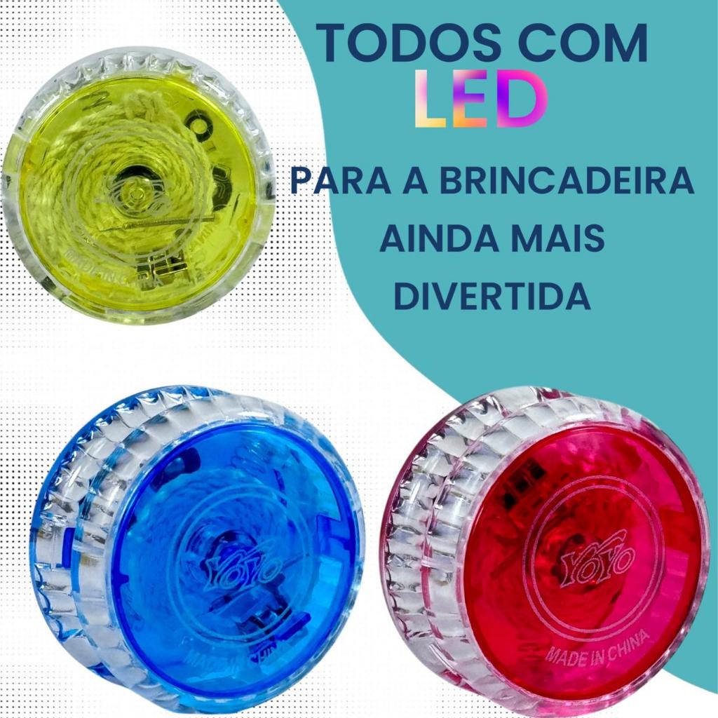 Kit 12 Io-io (ioio,yo-yo) Infantil Com Led Caixa Com 12 Yoyo Ioiô em Oferta na Shopee