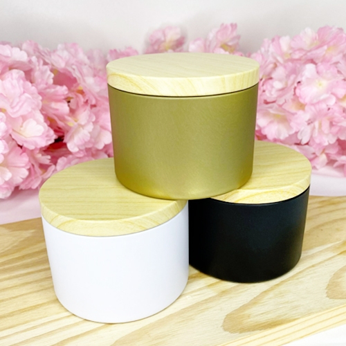 Kit 6 Latinhas Alumínio P/ Velas 240ml, Fundo reto, Lembrancinha de Casamento/Batizado, Pote de Lata