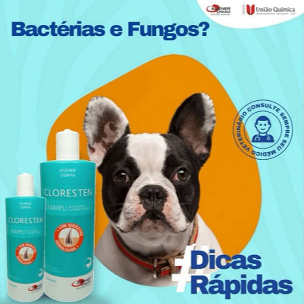 Detalhes do Shampoo Dr. Clean Cloresten Antibacteriano Antifúngico 200ml