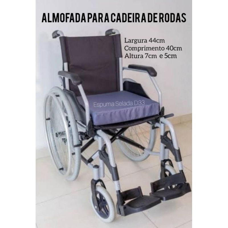 ALMOFADA CADEIRA DE RODAS COM ALÇA E VELCRO PARA FIXAR NA CADEIRA