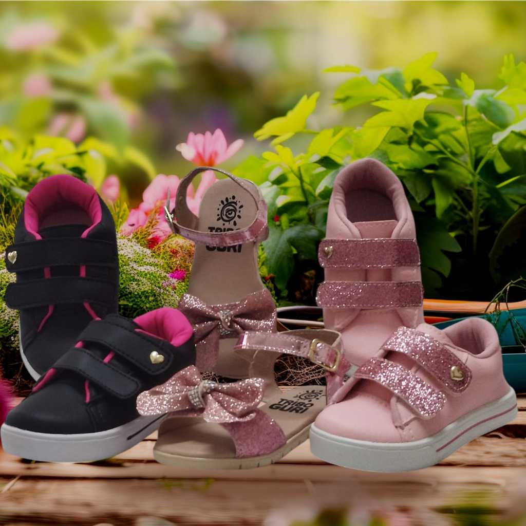 Kit 3 Pares Tênis Infantil Menina Escolar Confortável Estiloso Casual Volta as Aulas Promoção em Oferta na Shopee