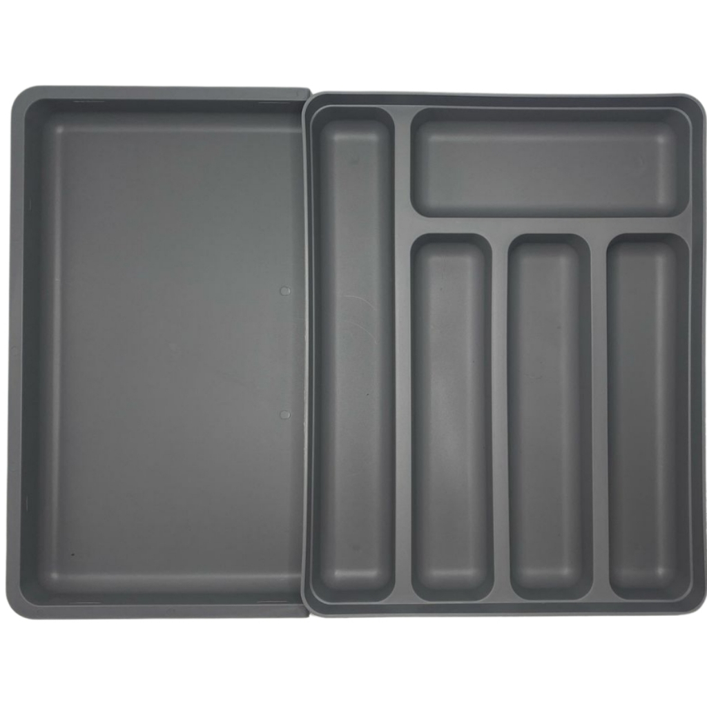 Organizador de Gaveta Porta Talheres Separador De Gaveta Cozinha Com Extensor Cinza Logic ...
