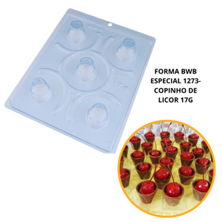 1~4 Forma BWB Com Silicone Semiprofissional, Doces Finos Chocolates - SP 1273 Copinho de Licor (CHOCO) em Oferta na Shopee