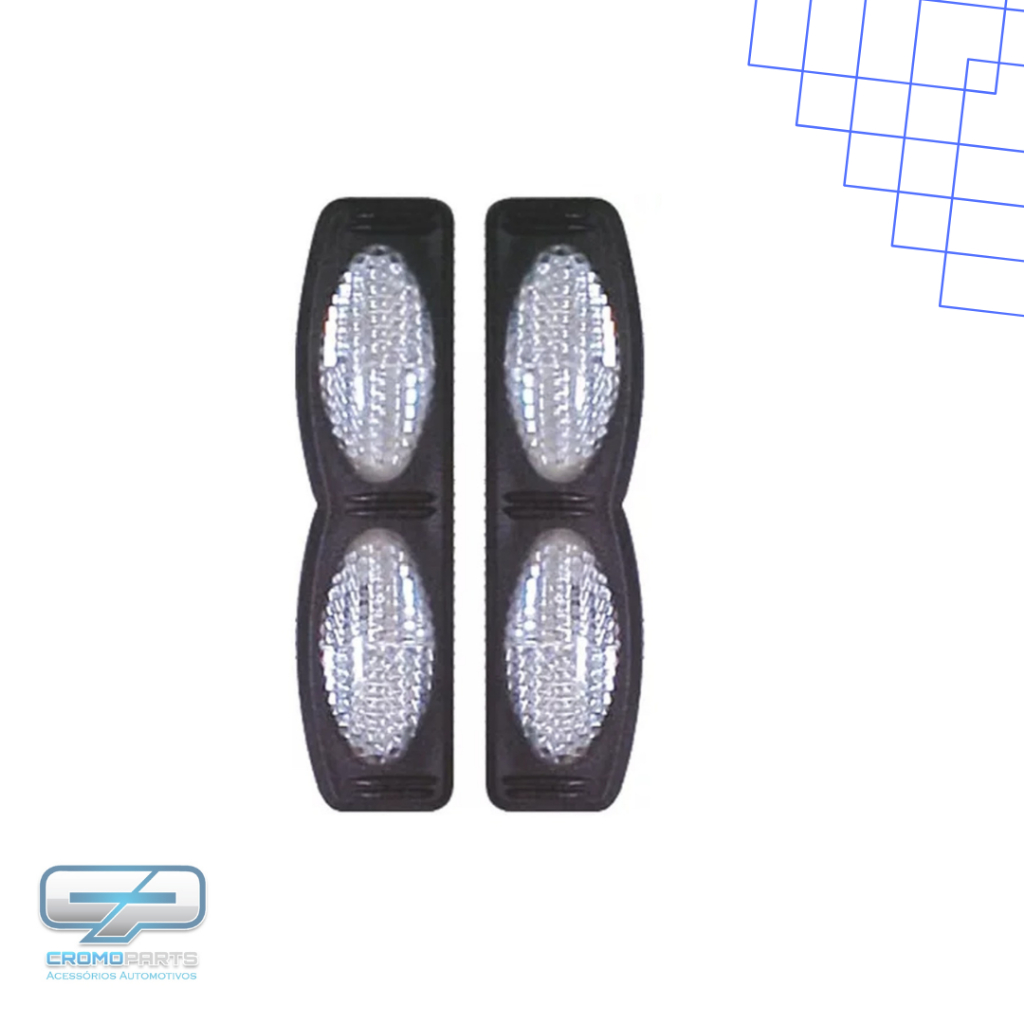 Refletores Luminosos Ovais Olho De Gato Duplo Cristal Base Preta Universal Protege Porta em Oferta na Shopee