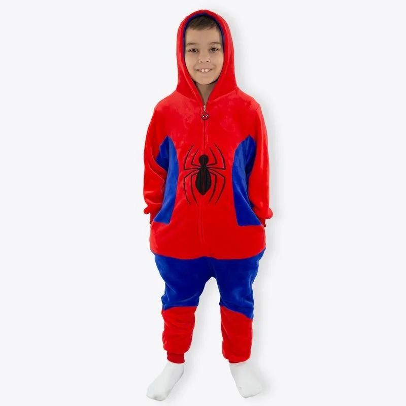 Macacão Kigurumi Infantil Homem Aranha 3 a 4 Anos - Marvel - Pijama Spiderman
