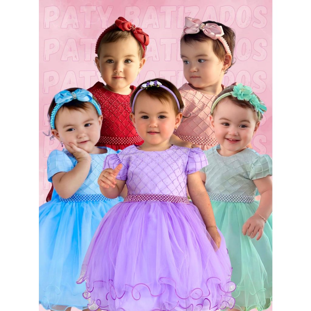 Vestido de Festa Infantil Luxo P.MG – Brilho e Elegância para sua Princesa!