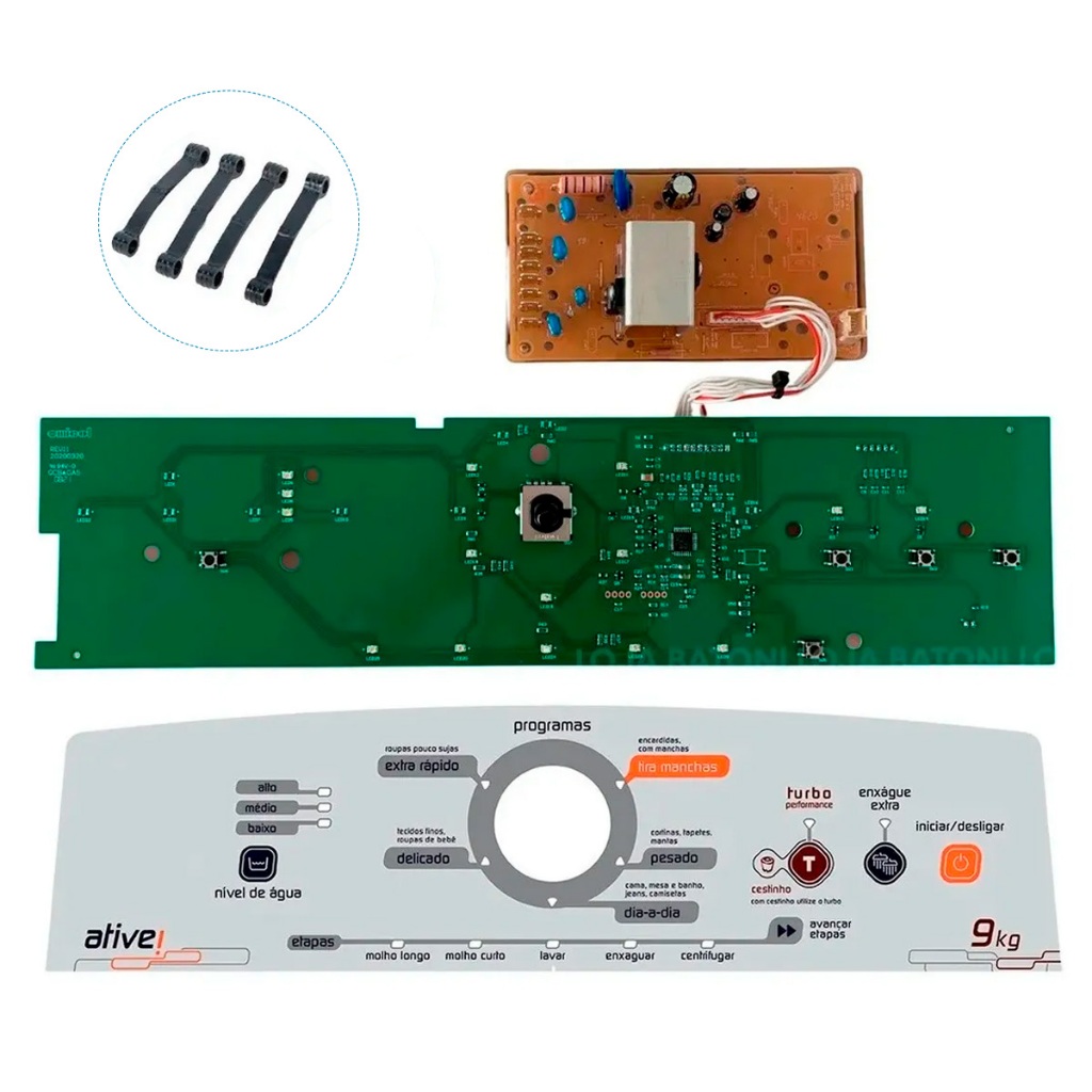 Placa Interface + Potência para Brastemp Ative! 9kg Bwl09b