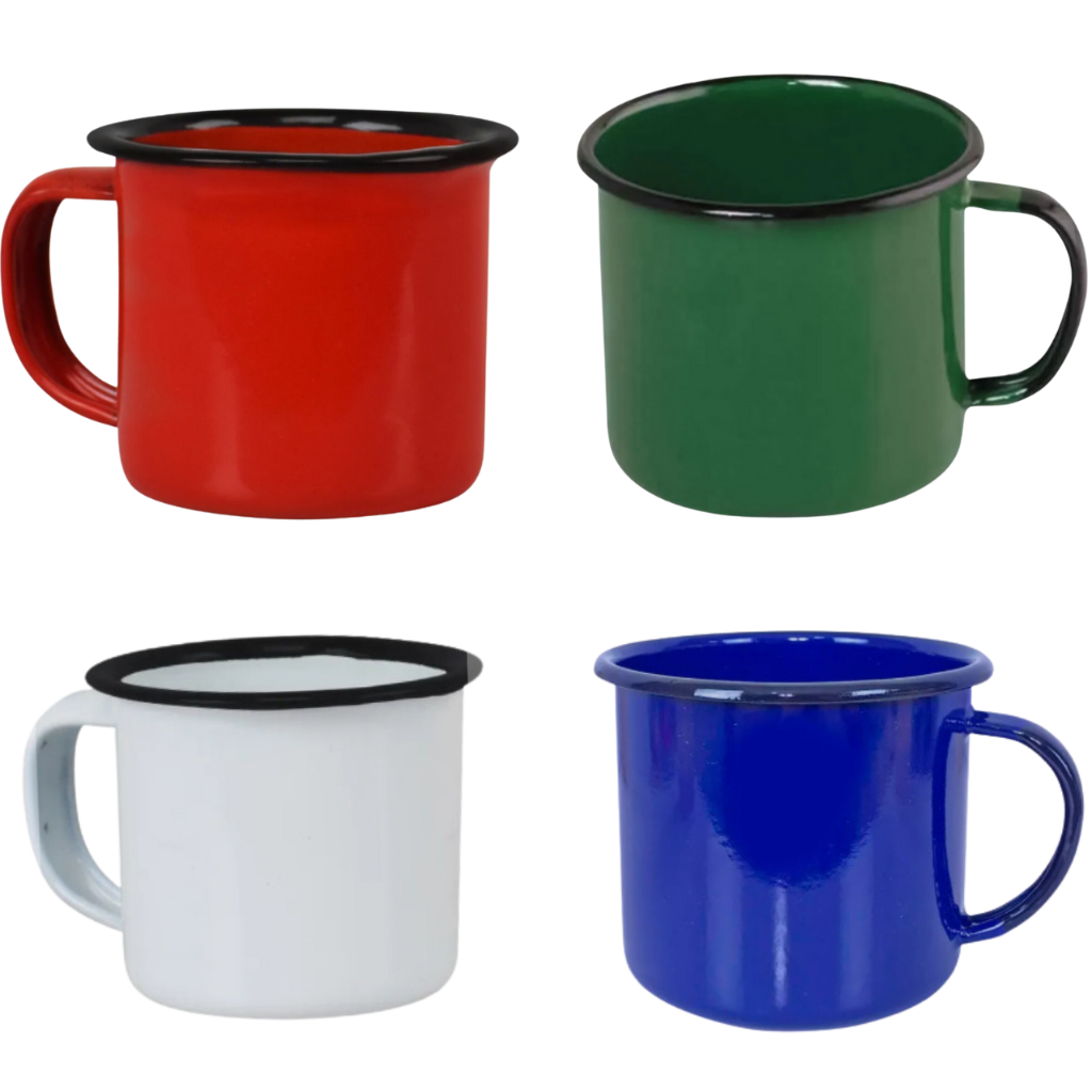 Caneca Esmaltada Retro Xicara Unidade Varias Cores e Tamanhos