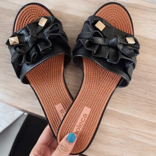 Rasteirinha moleca laço super confortável palmilha flex em Oferta na Shopee