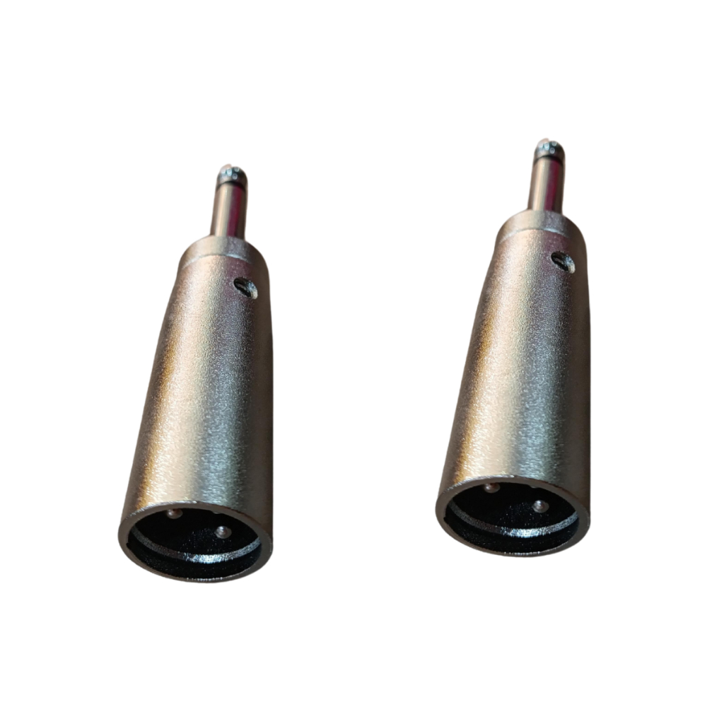 Kit 2 adaptadores Plug XLR macho / P10 Mono Desbalanceado
