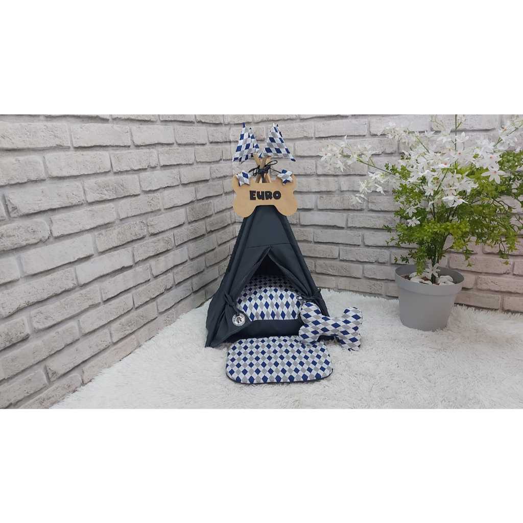 Cabana Grey PP Cama Pequeno Porte Casinha Cabana De Cachorro Toca Gato