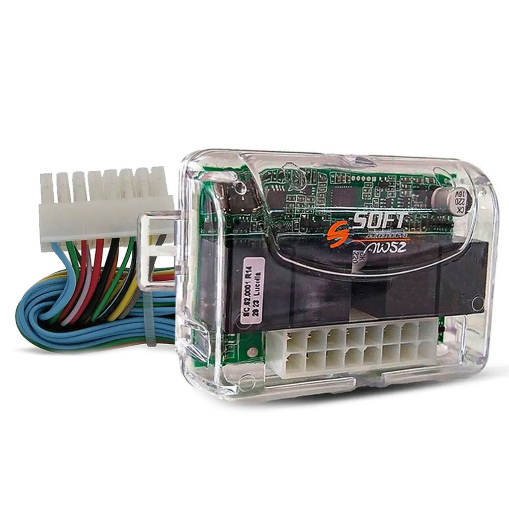 Modulo Central De Vidro AW52 AW32 Soft 2 Vidros Antiesmagamento Universal Com Chicote Rabicho Completo