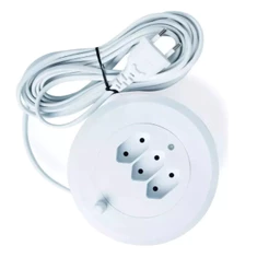Extensão Elétrica 3 Tomadas Retrátil Filtro Linha Bivolt 5 Metros
