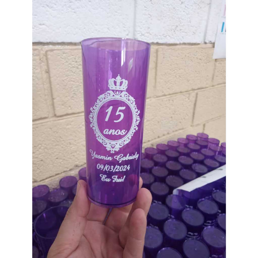 30 COPO (S)  LONG DRINK COM ARTE EM UMA COR E A MESMA ARTE PARA TODOS OS COPOS em Oferta na Shopee