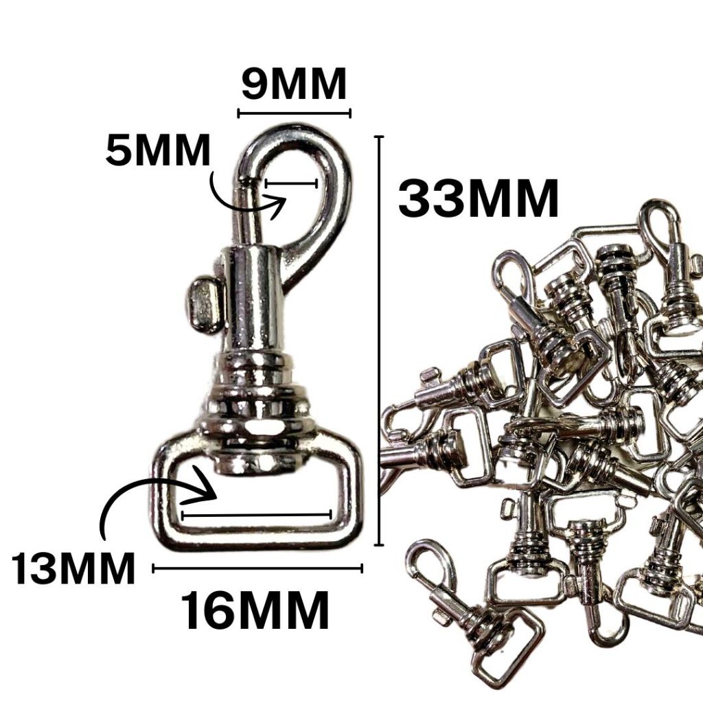 Kit 10, 20 ou 50 Mosquetão Italiano 33mm - Chaveiros e Artesanato em Geral