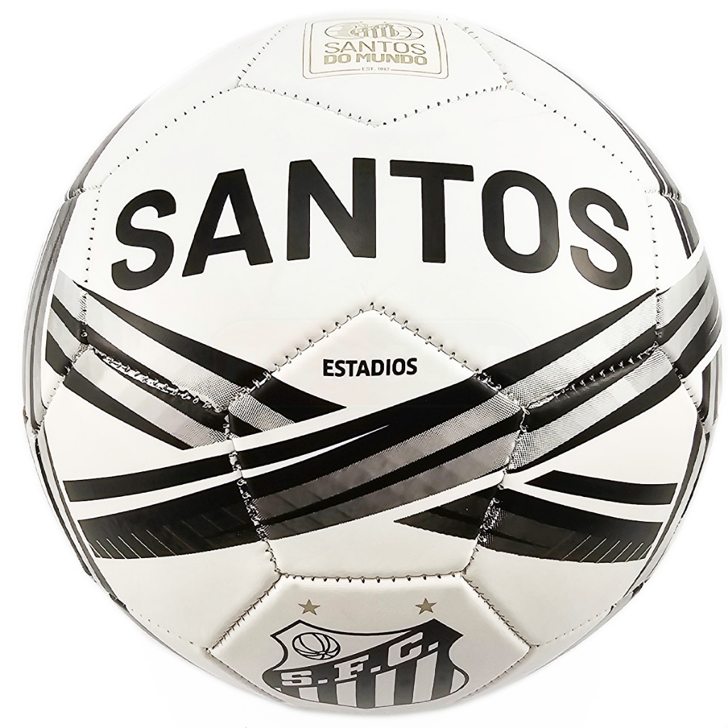 Bola De Futebol Santos Futebol Clube Estadios Branca Tamanho 5 - Campo