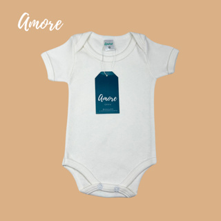 Body Manga Curta Bege Suedine - 100% Algodão em Oferta na Shopee