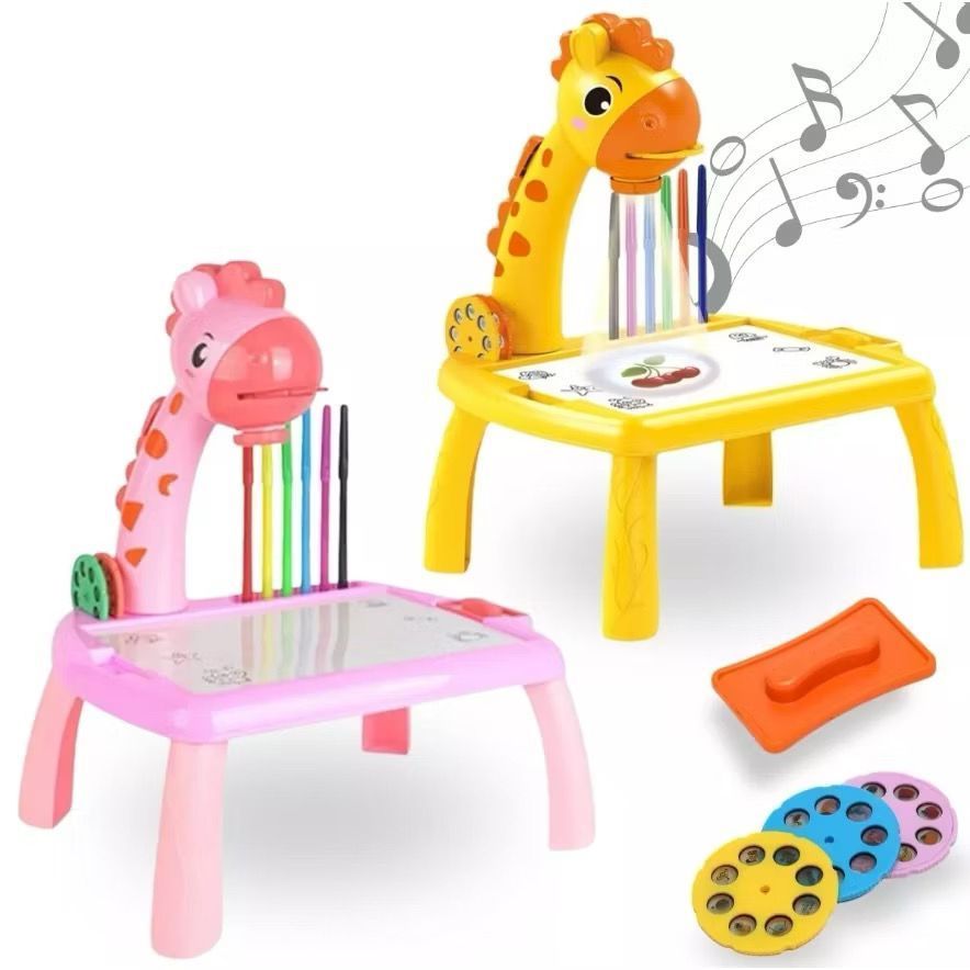 Mesa Projetora Lousa Mágica Infantil Brinquedo de Desenhar Pintar Colorir Mesa Projetora 4 em 1 em Oferta na Shopee