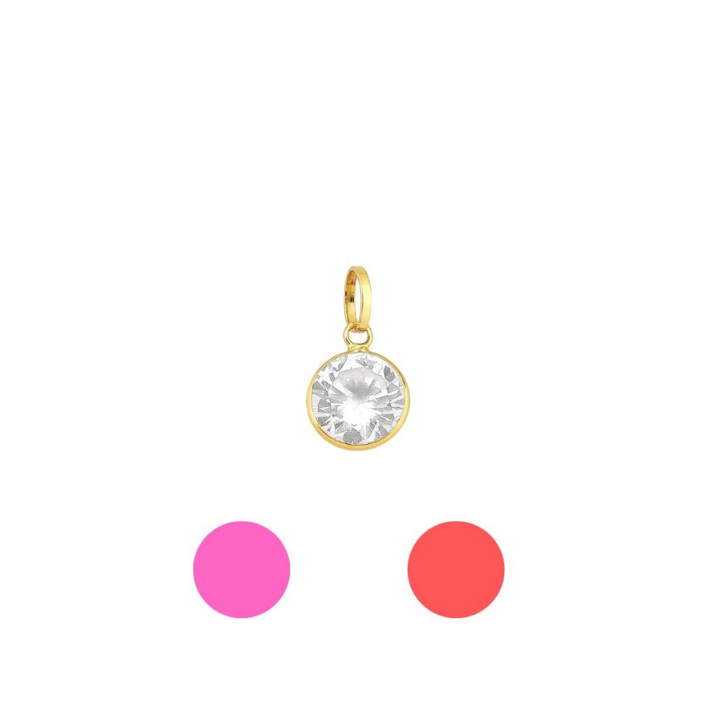 Pingente de Ouro 18k Ponto de Luz Redondo com 5mm