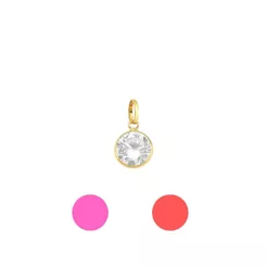 Pingente de Ouro 18k Ponto de Luz Redondo com 4mm