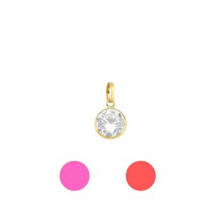 Pingente de Ouro 18k Ponto de Luz Redondo com 6mm