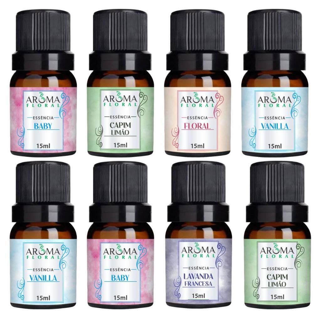 Imagem Kit 10 Essências para Aromatizador e Umidificador  Elétrico Aromaterapia 15ml