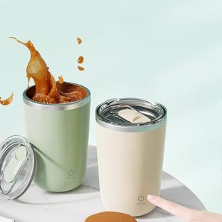 Caneca Mixer Térmica Copo Com Agitação Magnética Misturador De Bebidas Café Leite Shake 350 ML em Oferta na Shopee