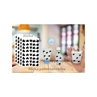 160 Adesivos Mancha marca Manchinha de Vaca Vaquinha Personalizados festa Lembrancinha Fazendinha em Oferta na Shopee