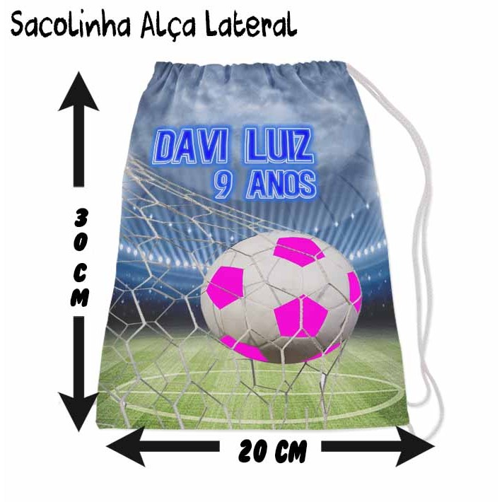 Kit Mochilinha Sacolinha Mochila Saco Sacochila Saquinho Lembrancinha Brinde Aniversario Personalizadas Futebol