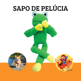 SAPO DE PELÚCIA GRANDE BICHO PELÚCIA DIVERTIDO INTERATIVO PARA CACHORRO GATO PET COM APITO SOM em Oferta na Shopee