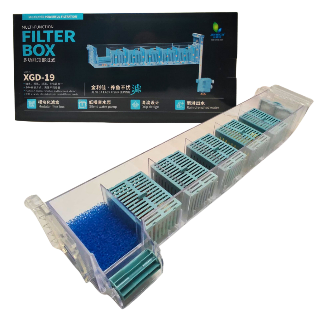 Jeneca Xgd-19 Filtro Sump Hang On De Acrilico Para Aquario Até 200 Litros
