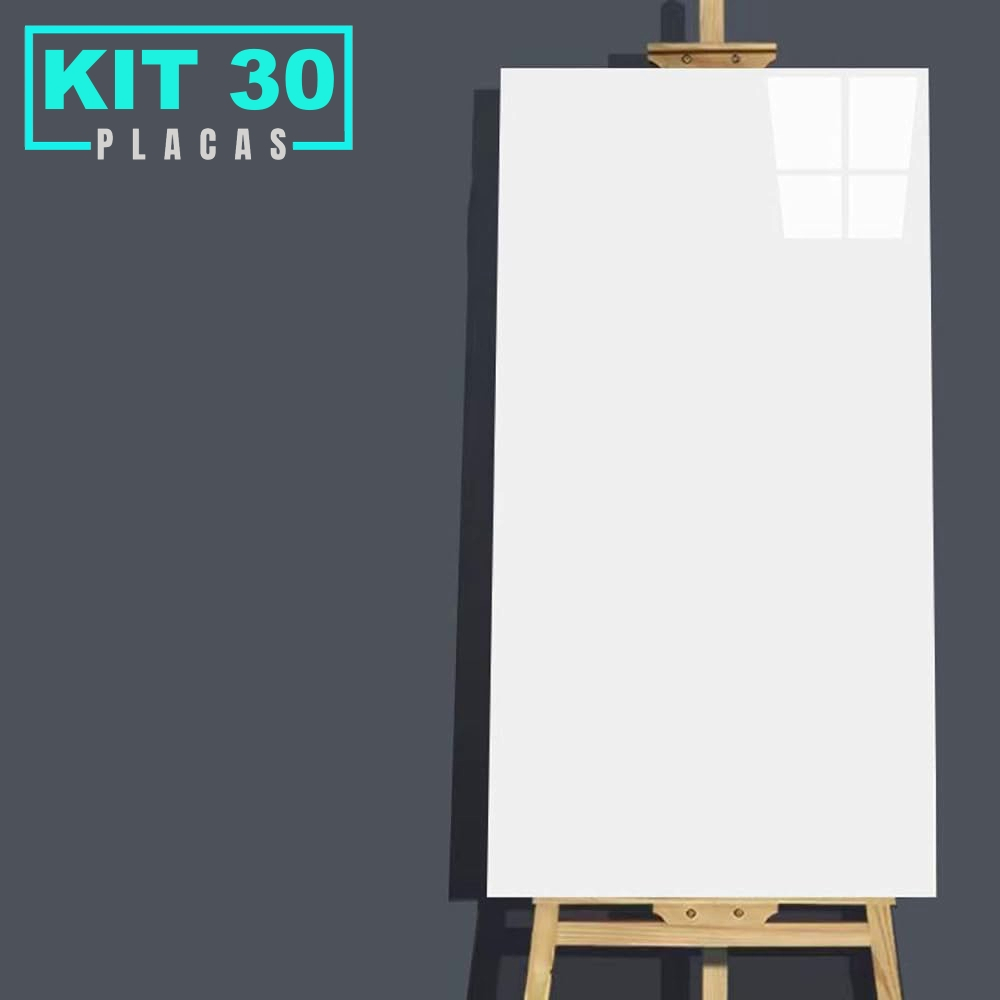 Kit 30 Placas Adesiva Autocolante Branco Off-White Revestimento 3D Marmorizado Lavável