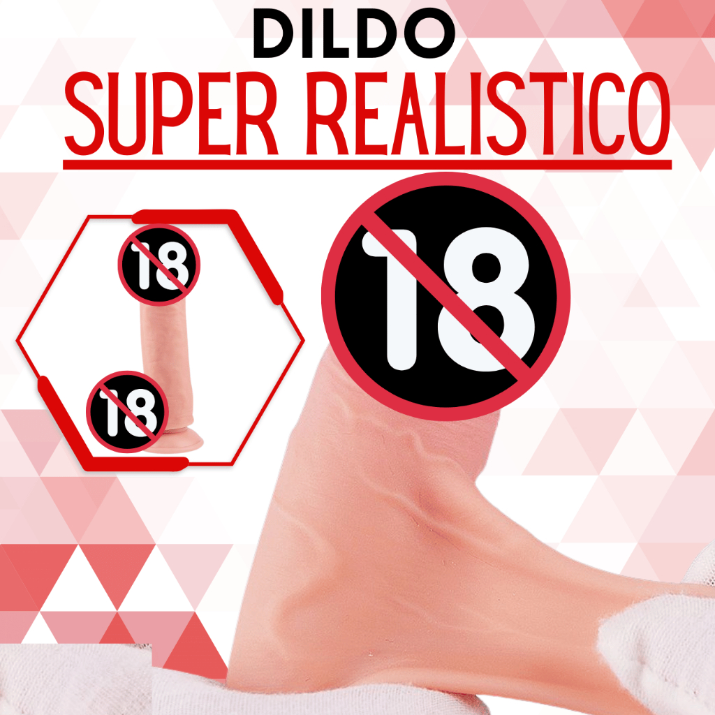 Penis Dildo Super Realístico Dupla Camada Ventosa Textura