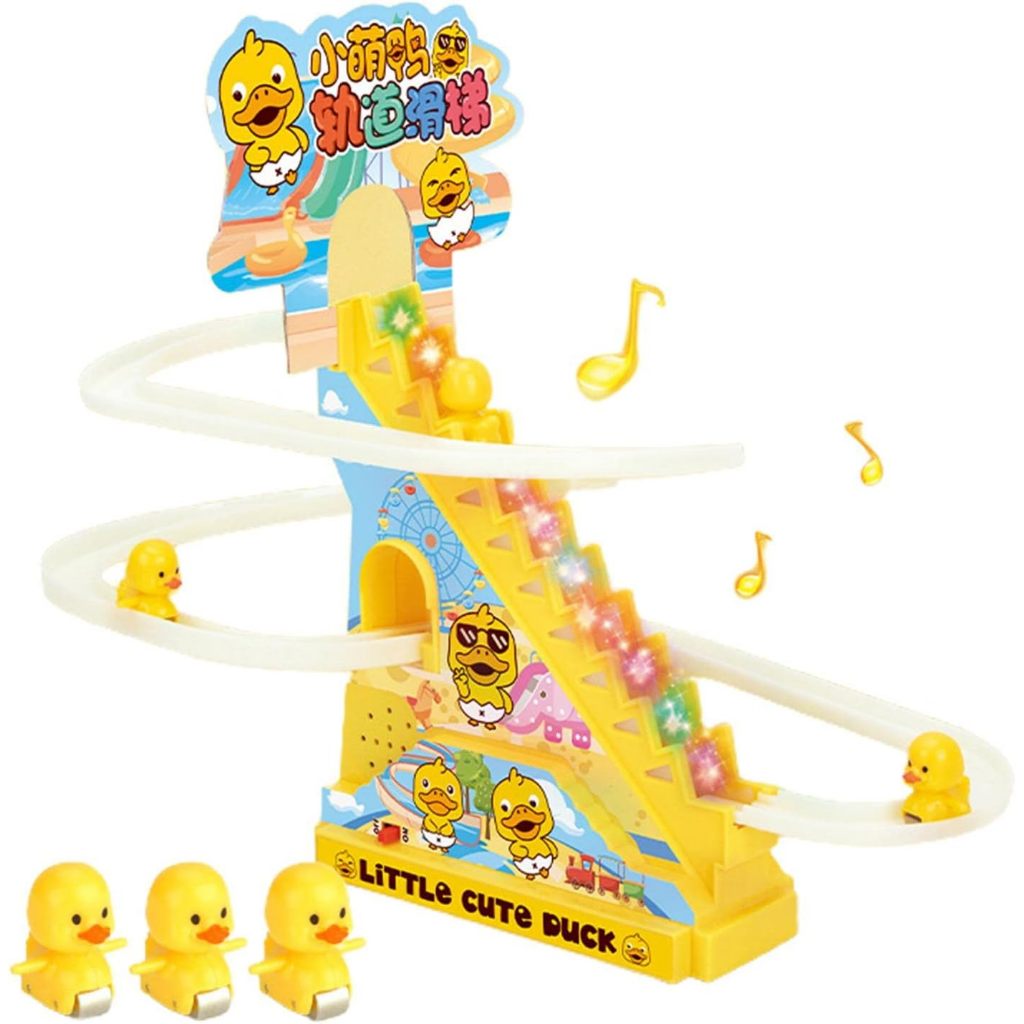 Brinquedo Pista Patinho Brinquedo Escorregador Musical Escada Pato Luz Interativo Montanha Russa em Oferta na Shopee