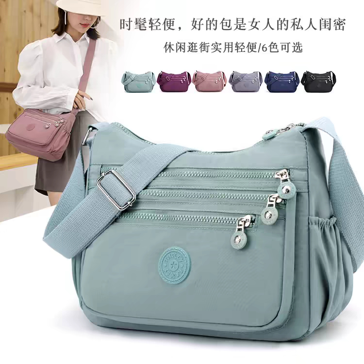 Bolsa feminina Nylon Tiracolo Transversal Impermeável multi bolsos em Oferta na Shopee