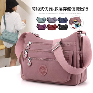 bolsa feminina média nylon impermeável com alça de mão e transversal tiracolo em Oferta na Shopee