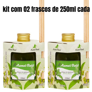 Kit 2 Difusor de Vareta Aromatizador de ambiente Amazônia Aromas 250ml/270ml