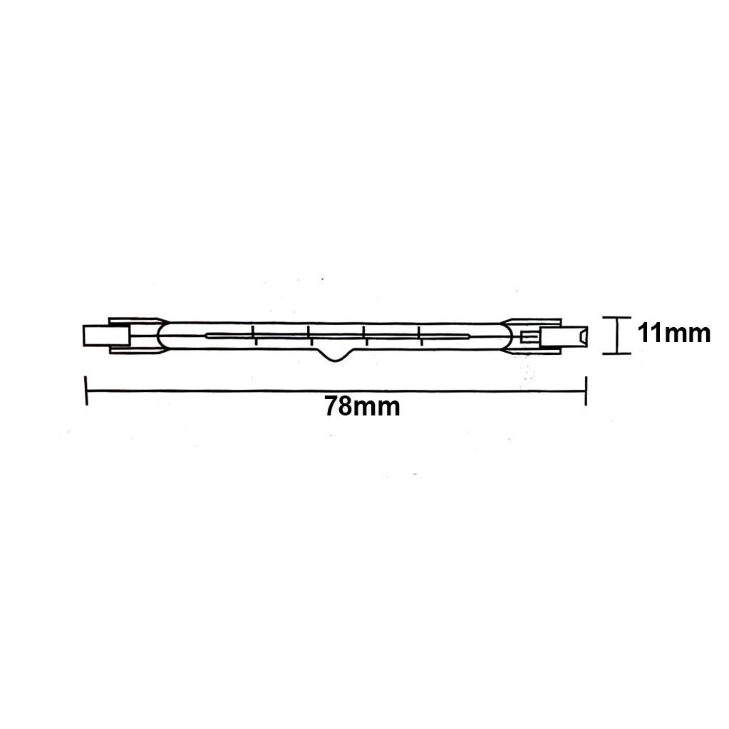 Kit 10 Lâmpada Halogena Palito R7S 150W 220V 78mm Ourolux — imagem 2 de 2