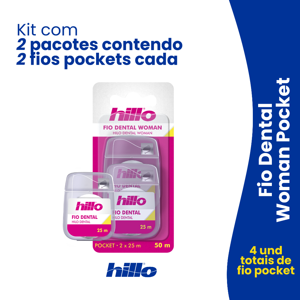 Kit com 2 Unidades - Fio Dental Hillo Mulher 25m – Sofisticação e Praticidade para Mulheres Modernas em Oferta na Shopee