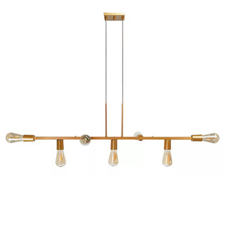 Lustre Luminária de Teto Jabuticaba Ciciliano 7 Lâmpadas p/sala de jantar, área Gourmet Cor DOURADO