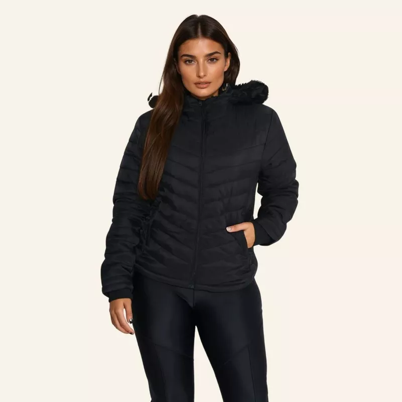 Jaqueta Feminina Puffer Bobojaco Peluciado Colorida para Inverno — foto 6