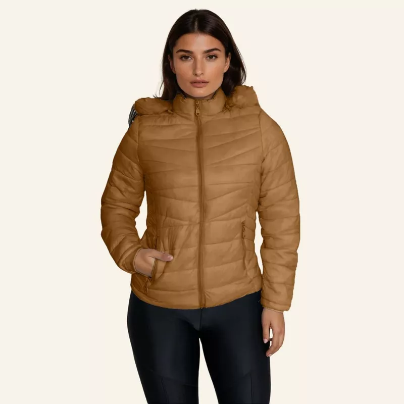 Jaqueta Feminina Puffer Bobojaco Peluciado Colorida para Inverno — foto 7