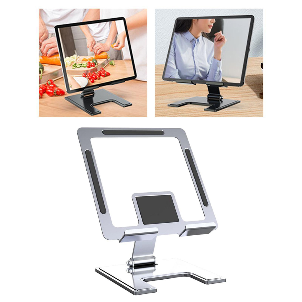 Suporte Dobrável de Alumínio de Mesa Ajustável  Para Tablet IPAD -portátil