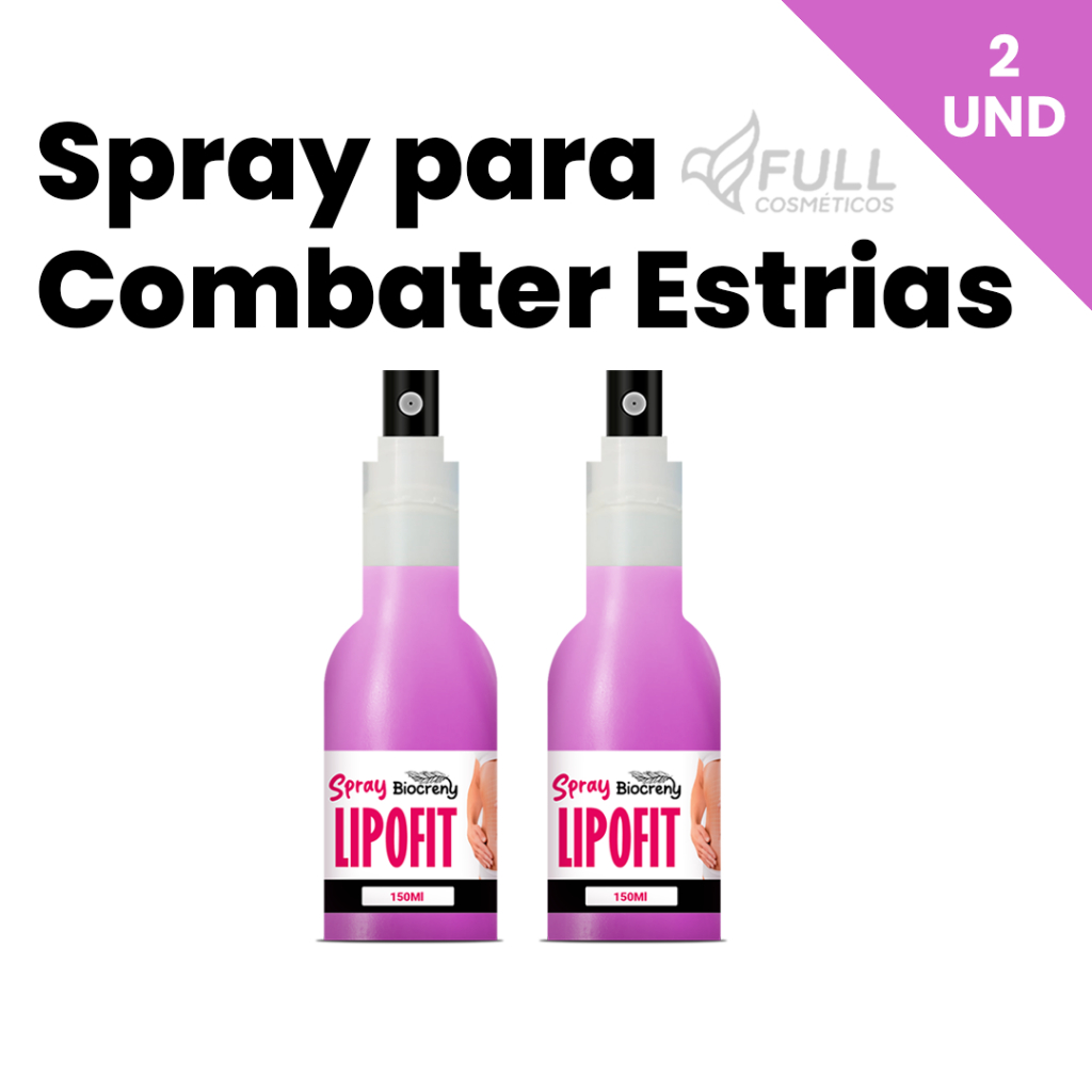 Kit 2 Spray Lipofit Pimenta Negra: Previne Estrias e Celulites Acelere a Redução de Medidas Melhora Aparência da Pele